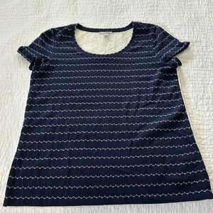 Halogen top - Nordstrom - blue and white - size medium